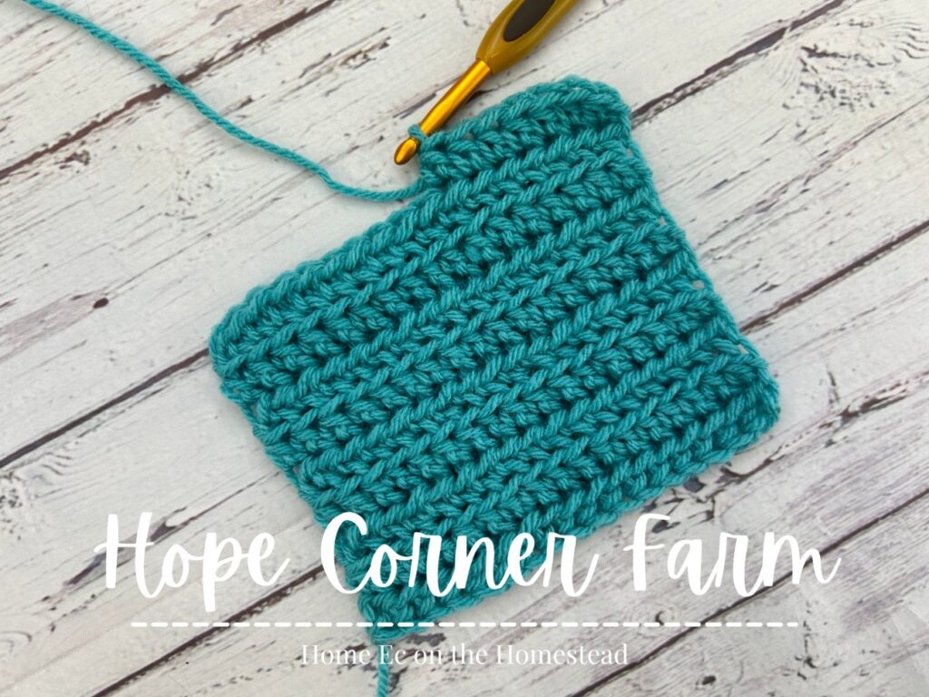 Front Loop Only Half Double Crochet Stitch (FLHDC)