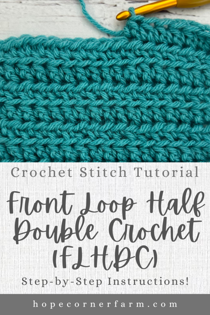 Front Loop Half Double Crochet Stitch Pin