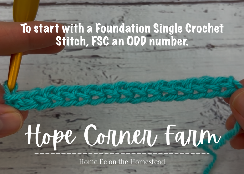 Foundation Single Crochet Stitch