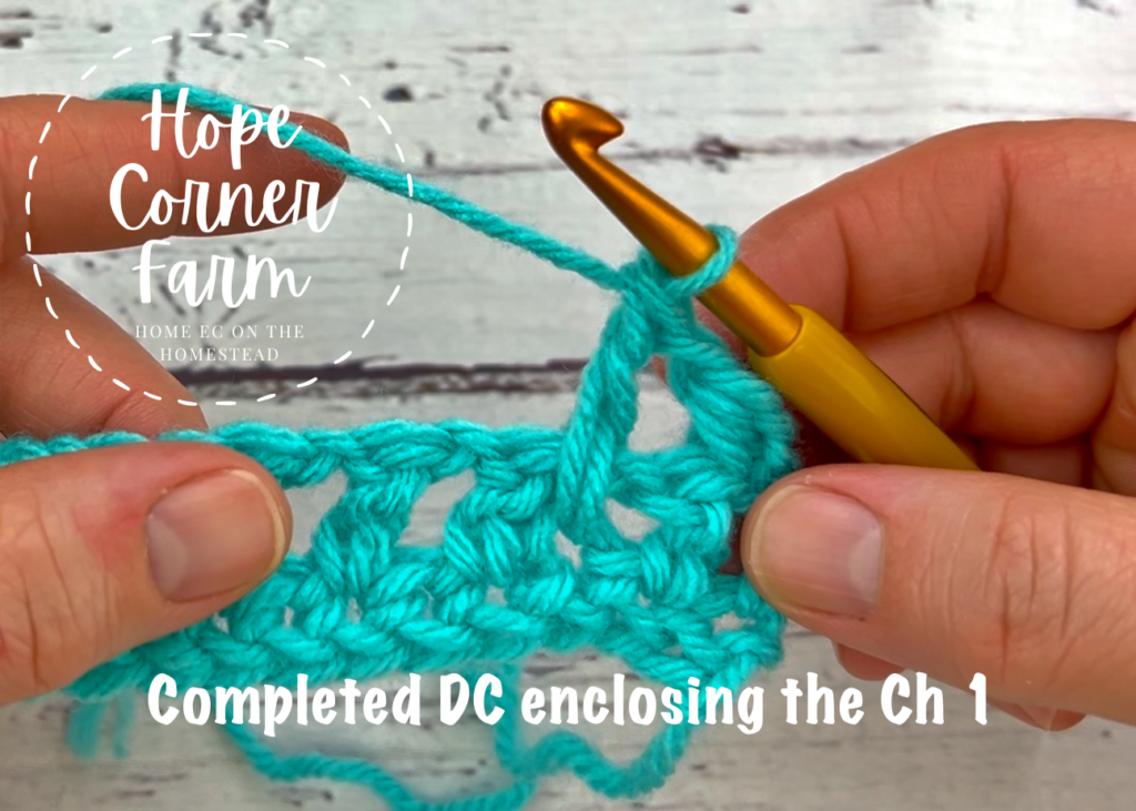 Crochet extended moss stitch