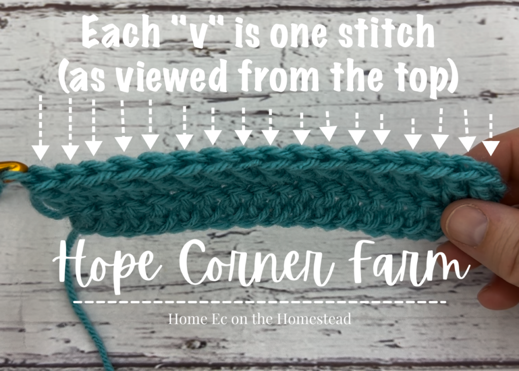 How to count the crochet stitches