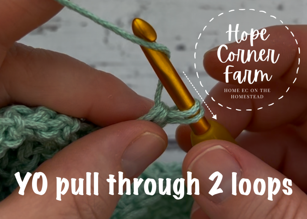 yarn over and pull through 2 loops