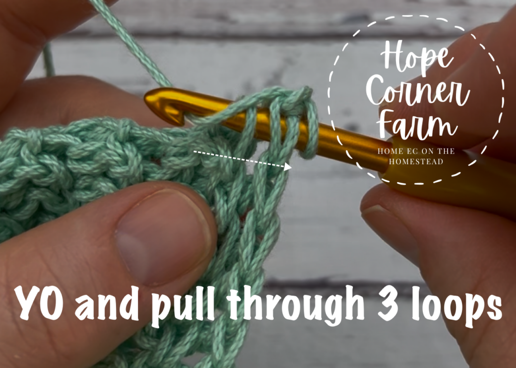 yarn over and pull through 3 loops