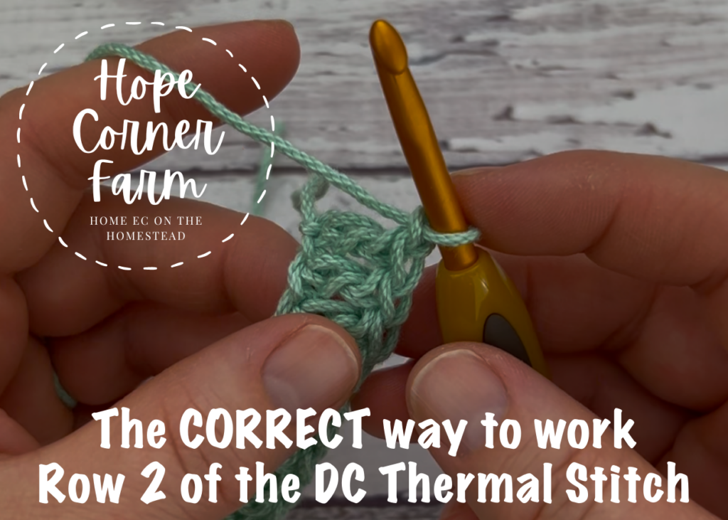 The correct way to work a row of thermal DC stitches