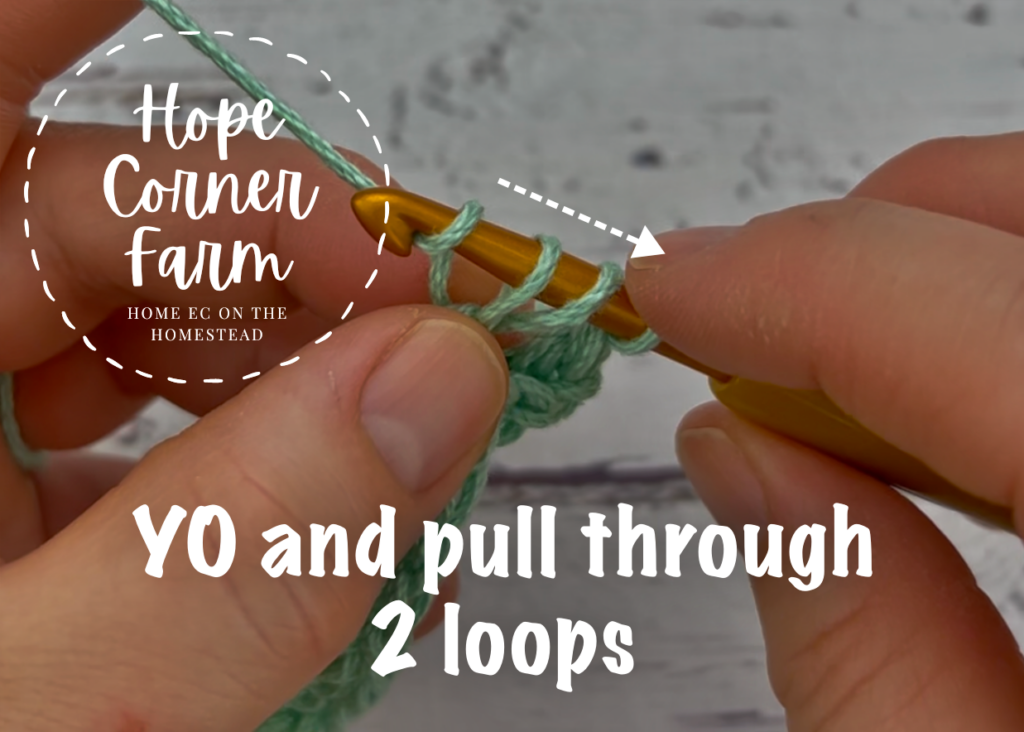 yarn over and pull through 2 loops