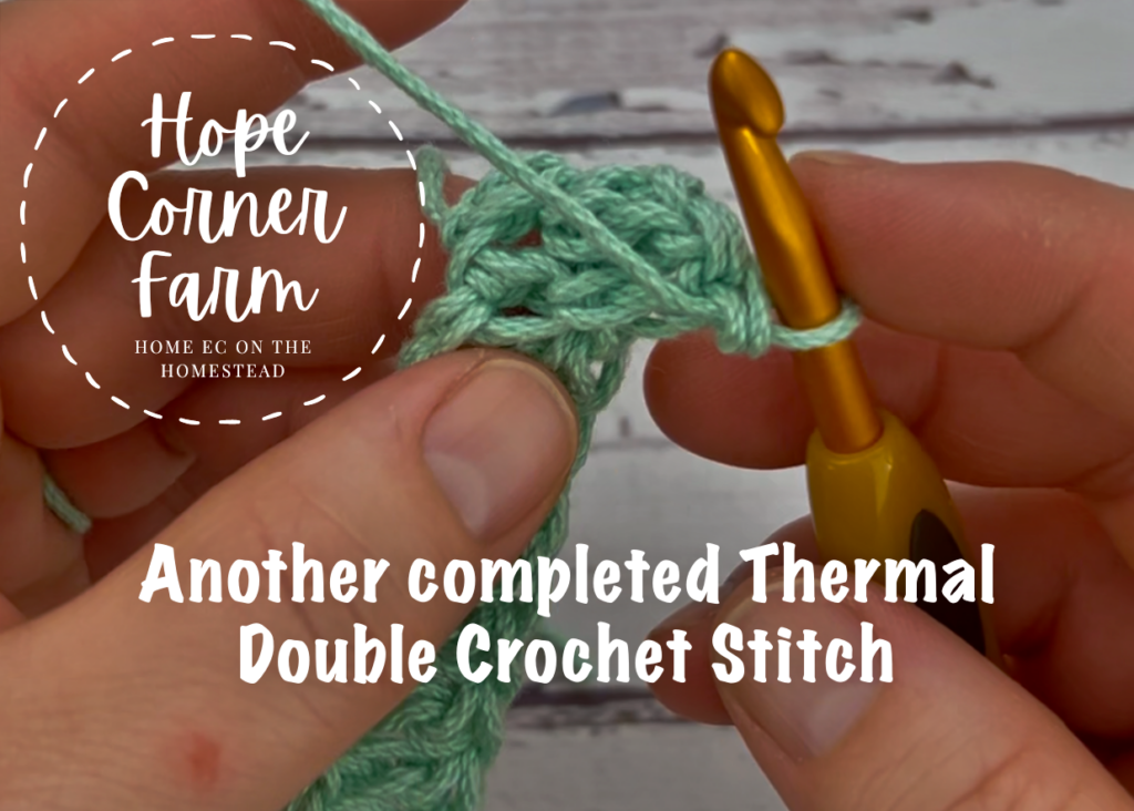 Completed Thermal Double Crochet Stitch