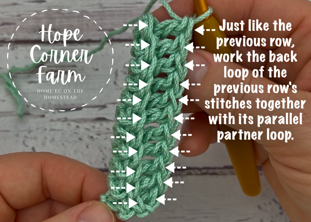 Double Crochet Thermal Stitch placement