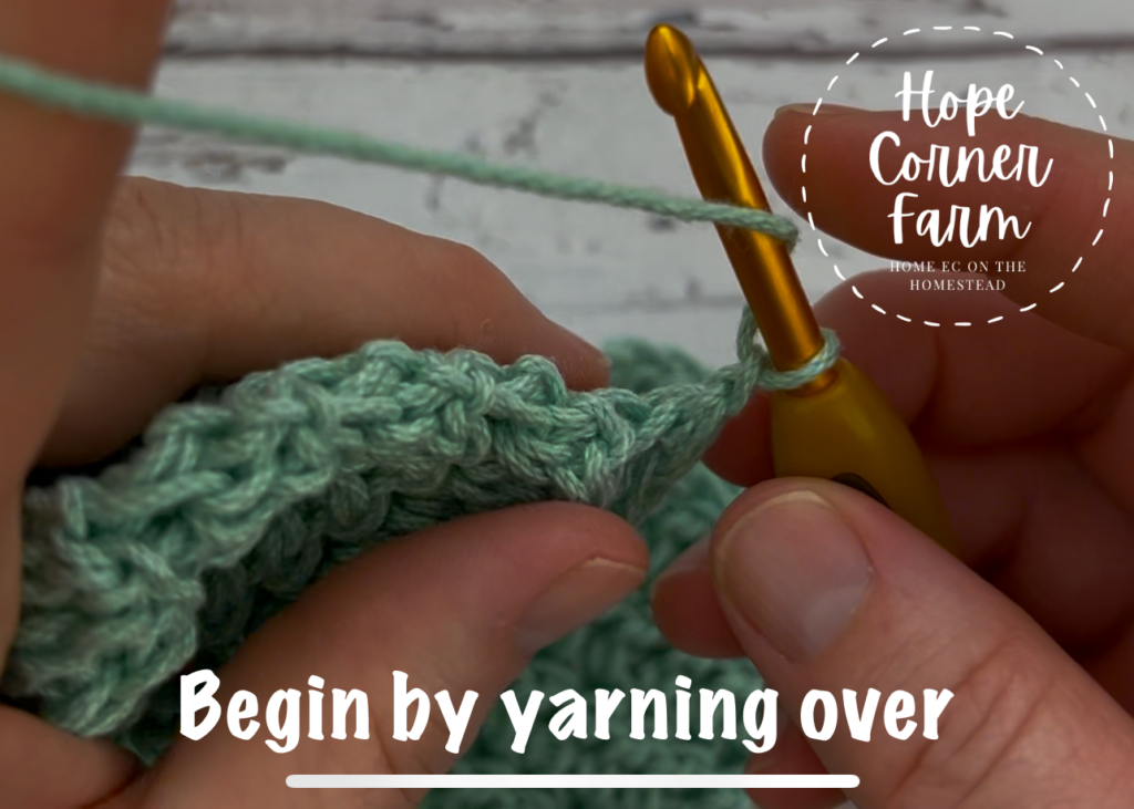 Start by yarning over