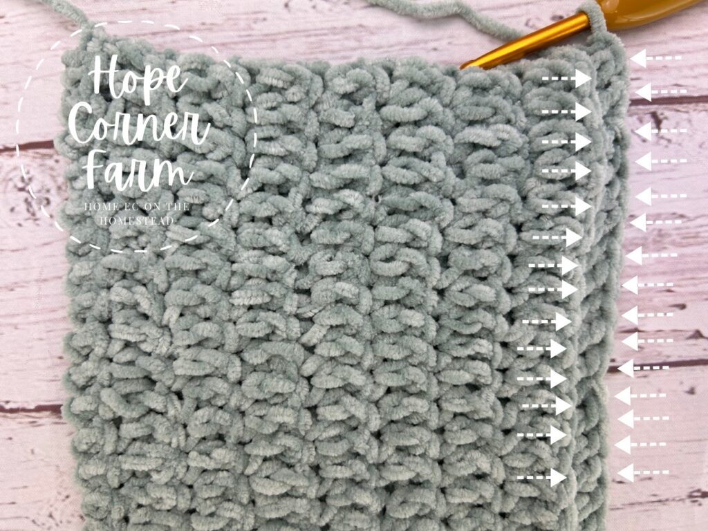 Crochet stitch placement for this row