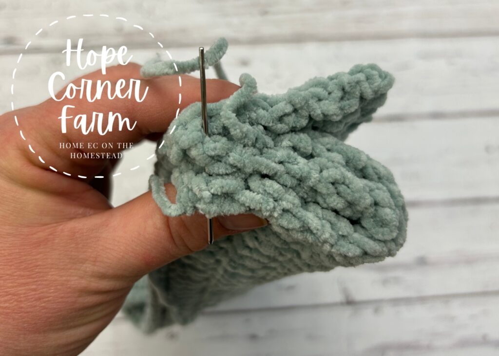 How to sew the crochet headband