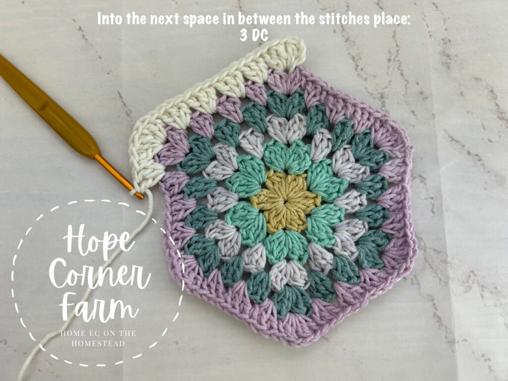 crochet large granny hexagon