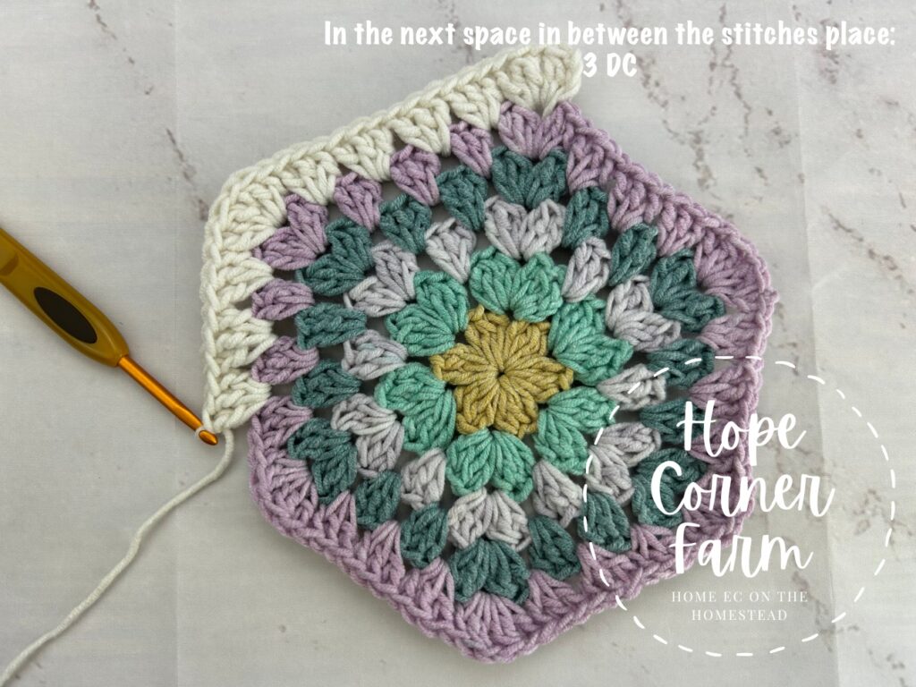 large crochet granny hexagon
