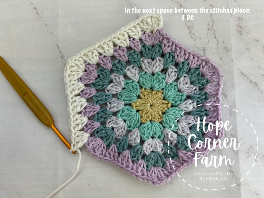 big granny hexagon pattern crochet