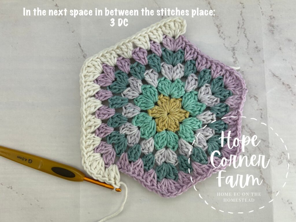 crochet granny stitch hexagon
