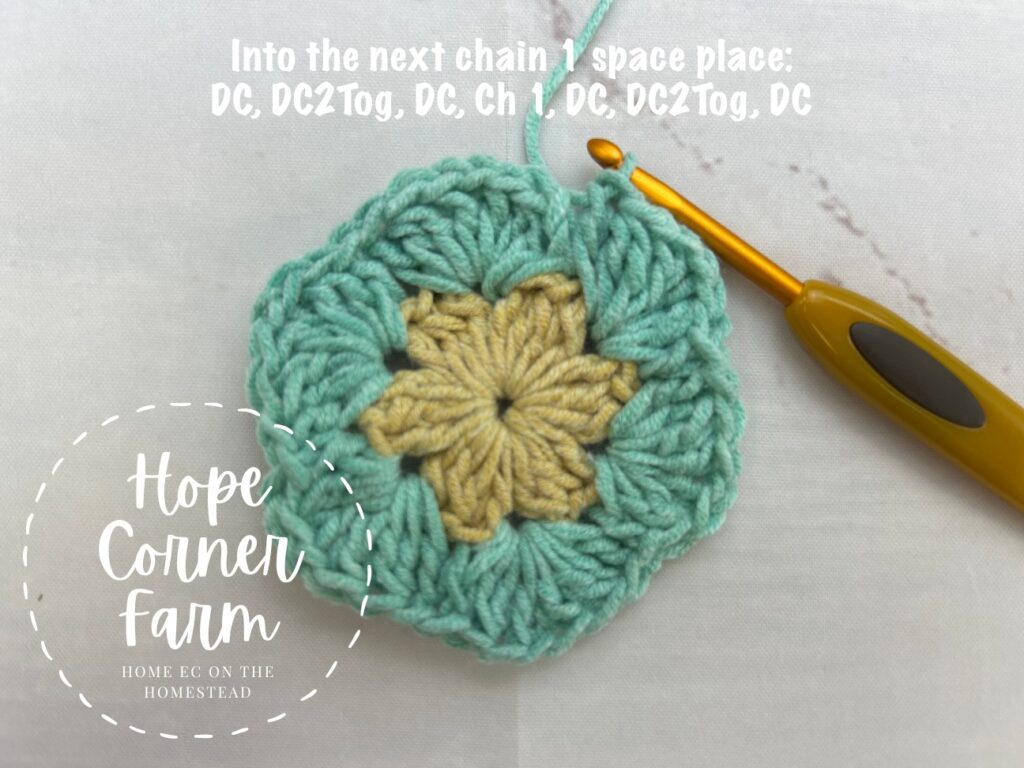 create the final corner of the hexagon