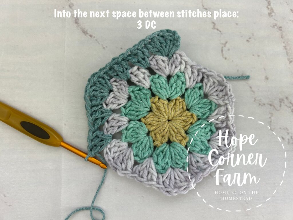 crochet big granny hexagon