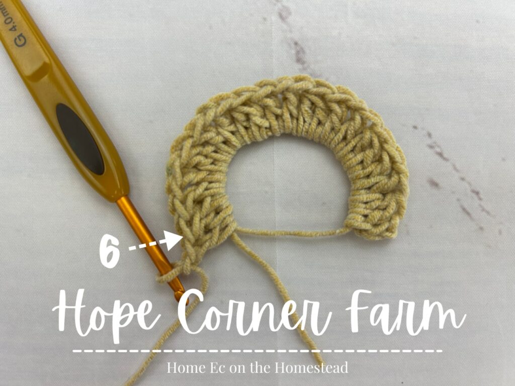 ready to close the crochet magic circle