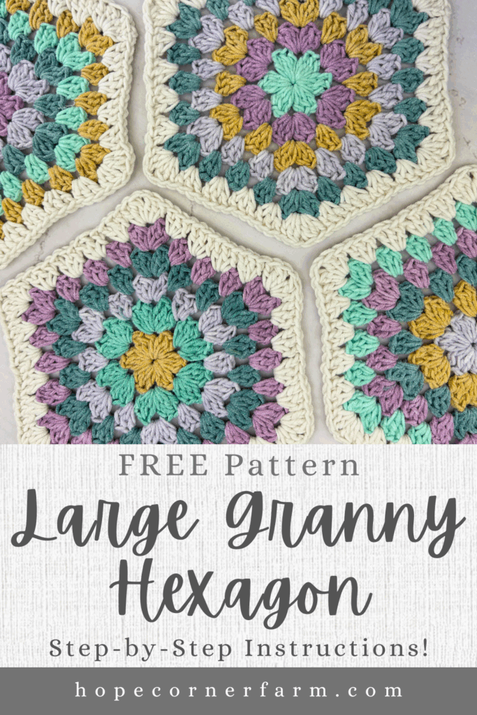 free pattern large granny hexagon