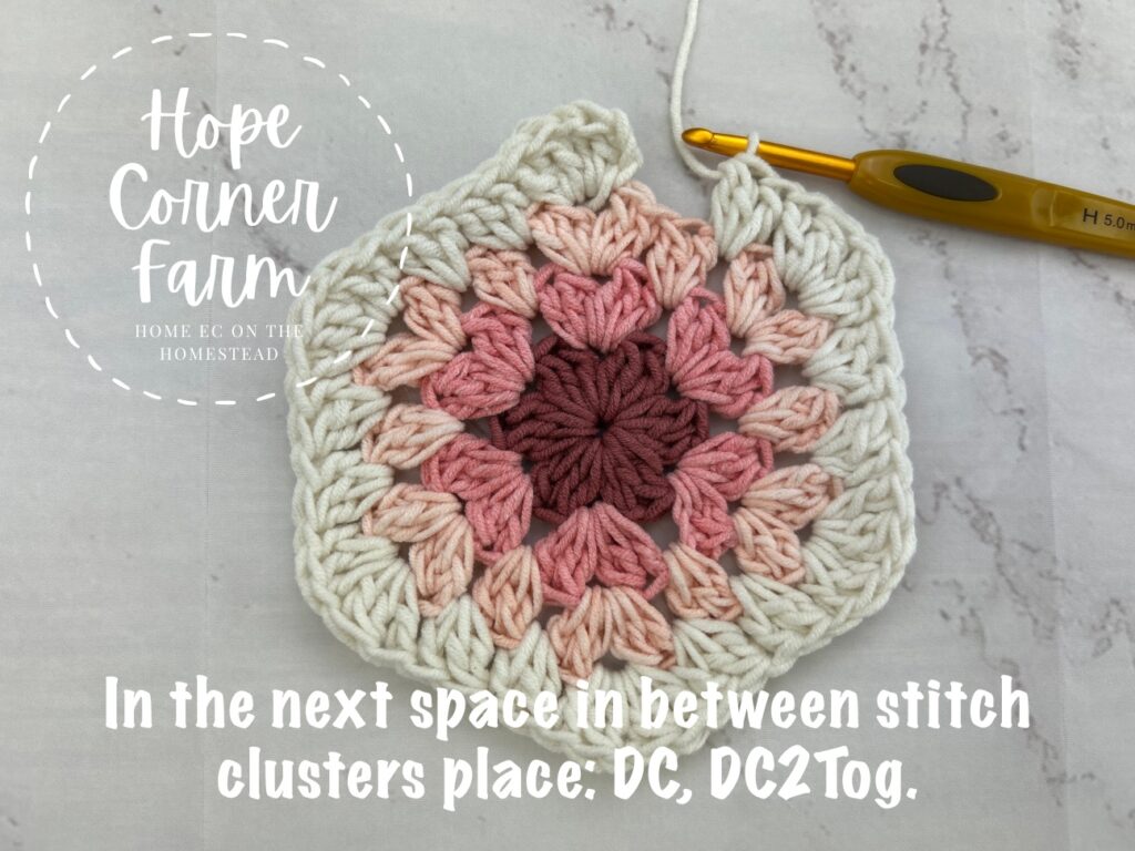 Double Crochet and Double Crochet 2 Together in the same space