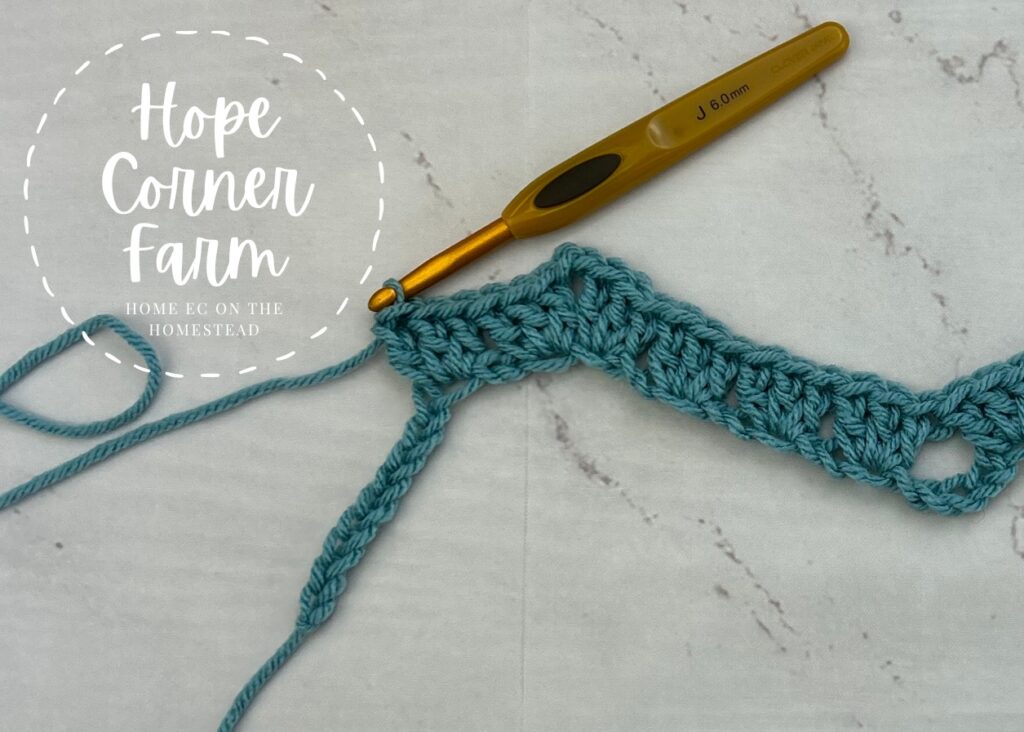 3 double crochet stitches