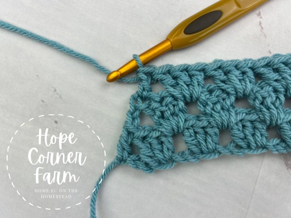 Completed row of crochet