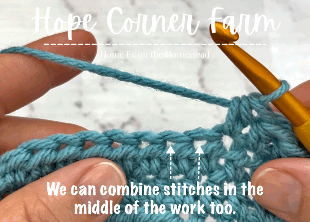 What 2 crochet stitches will be combined into the crochet decrease stitch