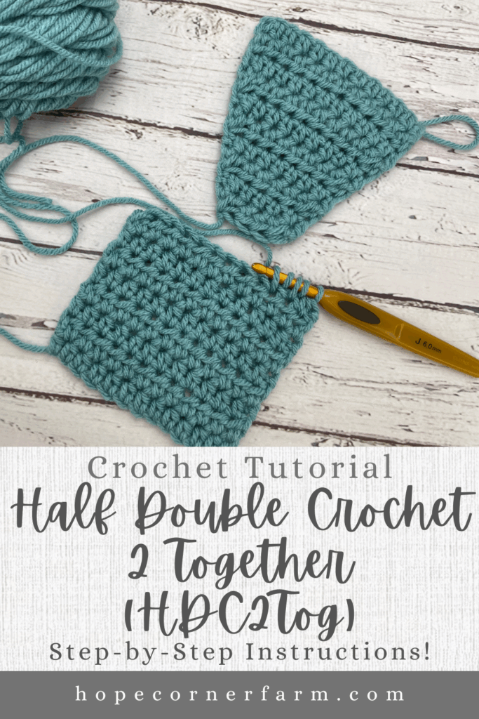How to Half Double Crochet 2 Together Stitch Tutorial