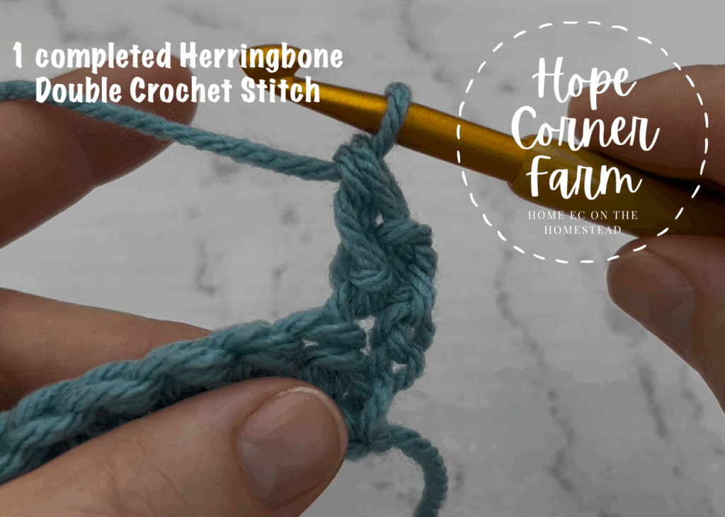 How to Herringbone Double Crochet Stitch