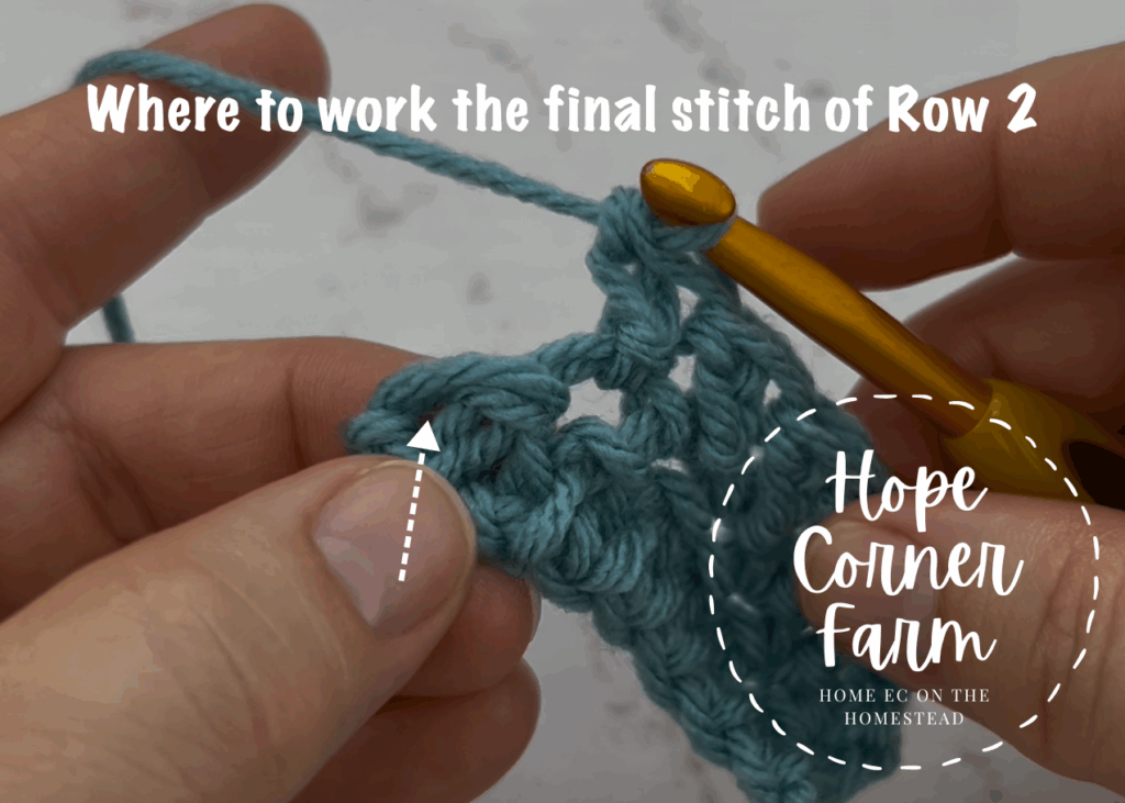 Where to work the final HBDC of the row