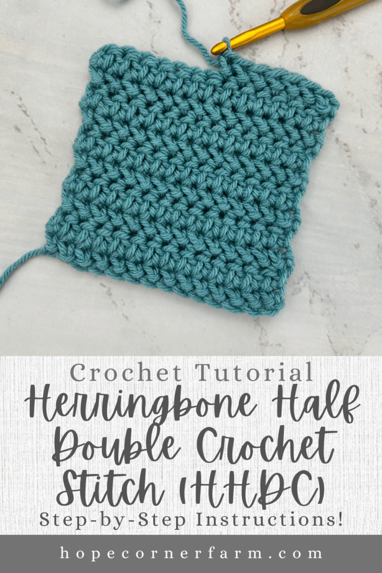 How to Crochet the Herringbone Half Double Crochet Stitch – Easy Step ...