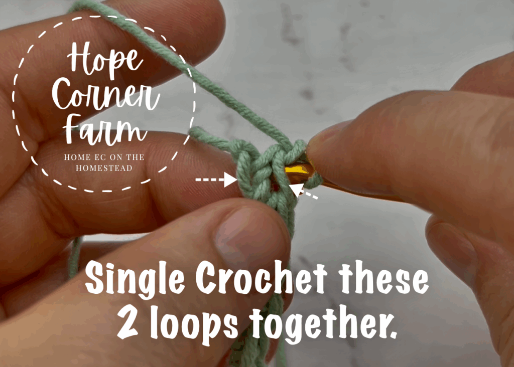 What to loops to single crochet together