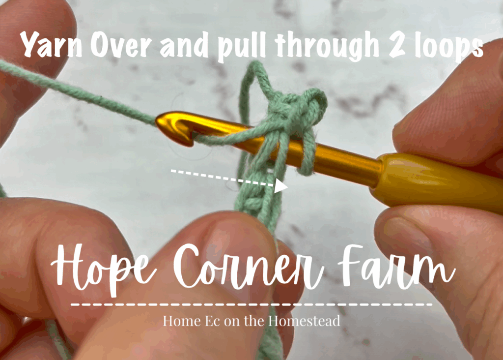 YO anf pull through 2 loops