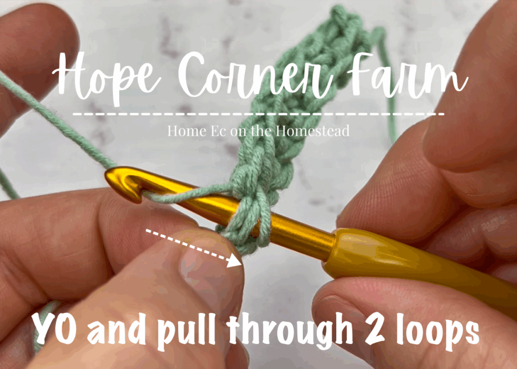 yarn over and pull through 2 loops