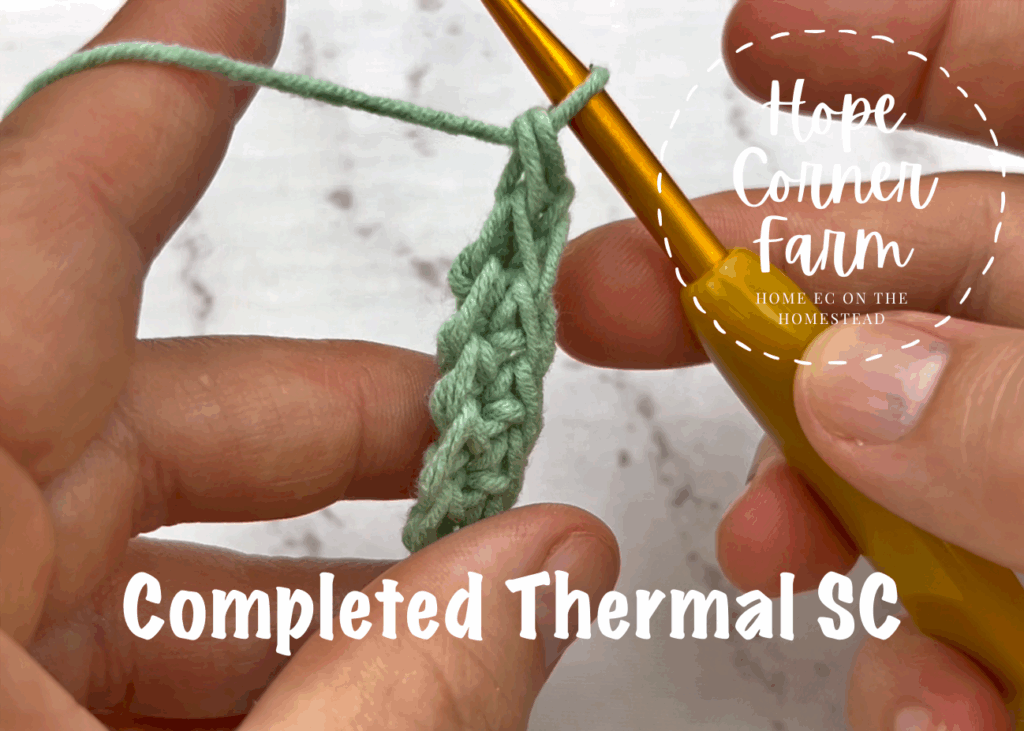 completed thermal single crochet