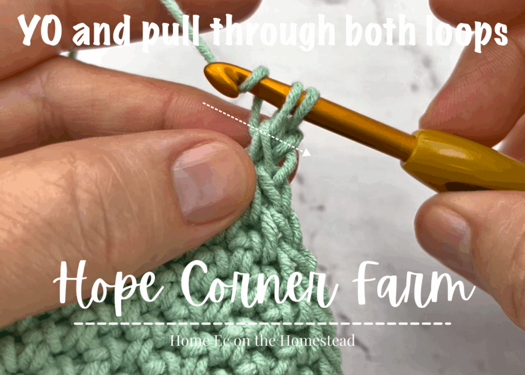 yarn over and pull through both loops
