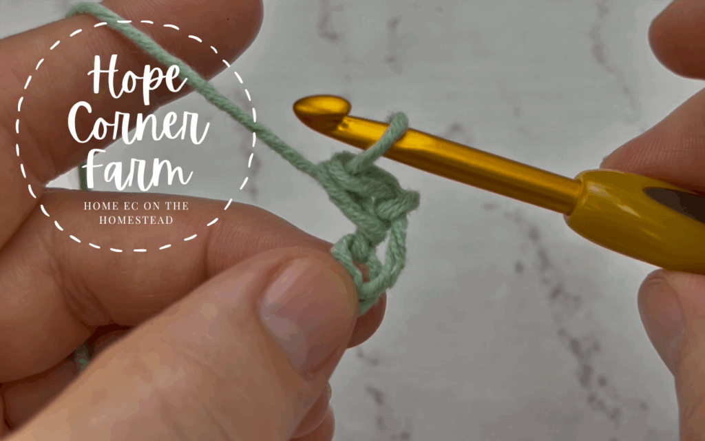 1 completed Thermal Single Crochet Stitch