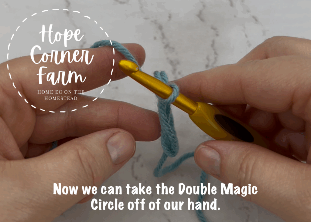 Taking the double magic ring off of our hand