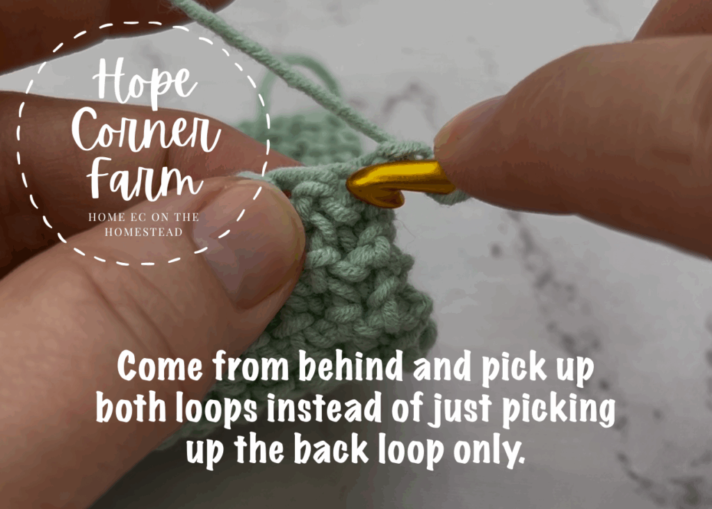 How to work the final row of thermal sc stitches