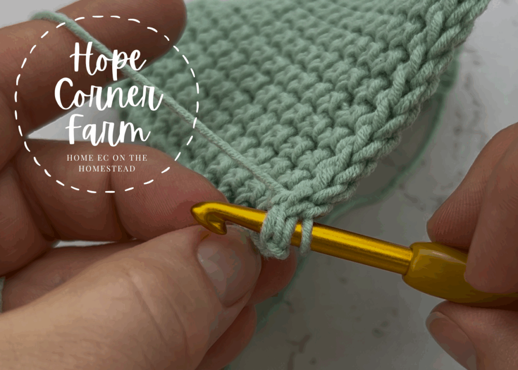 Correct crochet hook placement