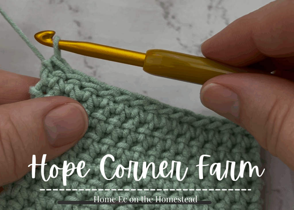 Completed row of slip stitches