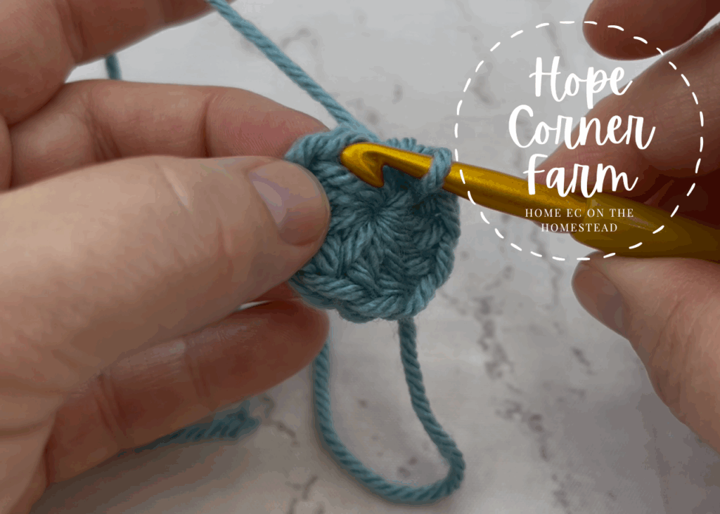 Where to slip stitch to