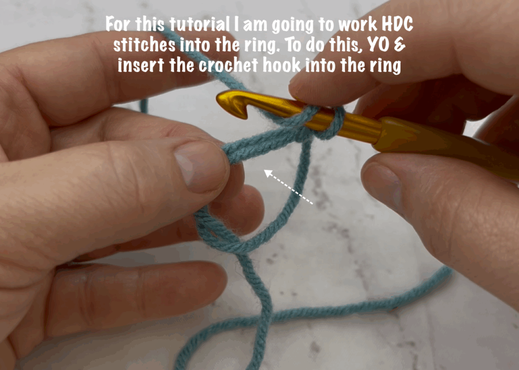 how to work into the crochet magic ring