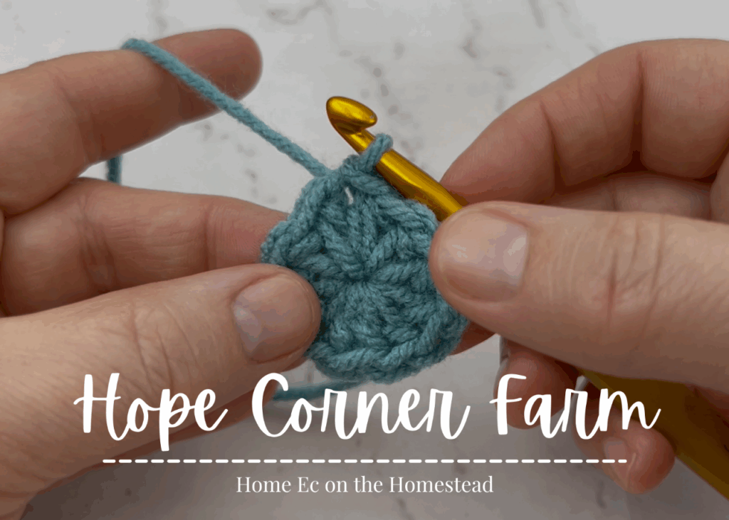 A fully closed crochet magic ring