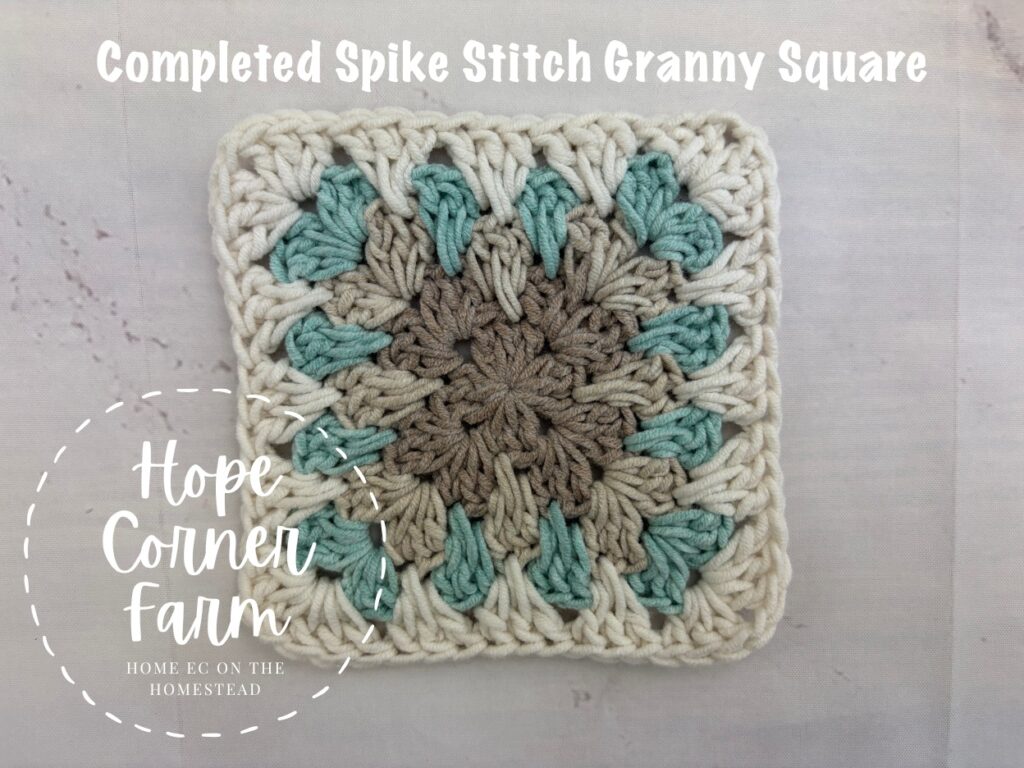 Round 5 Spike Stitch Granny Square Free Pattern