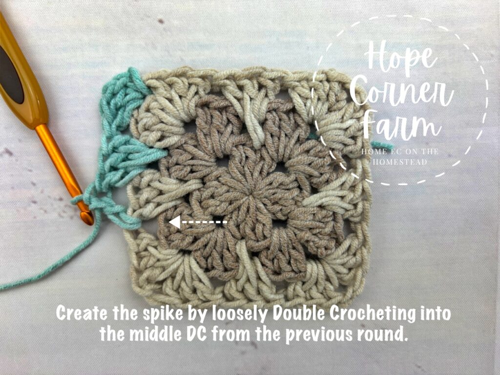Creating the granny spike stitch