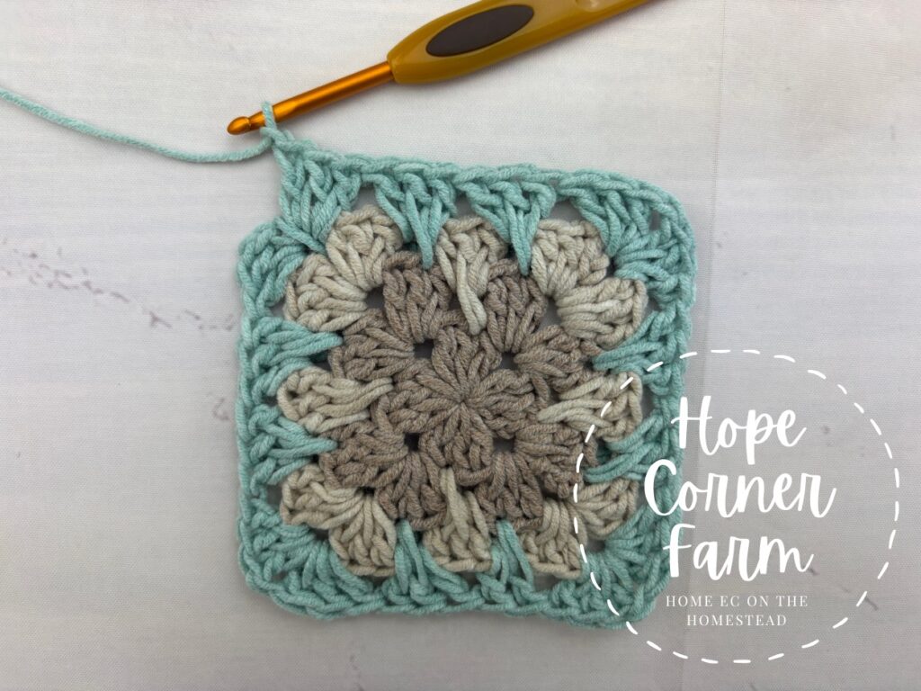 Round 4 Spike Stitch Granny Square
