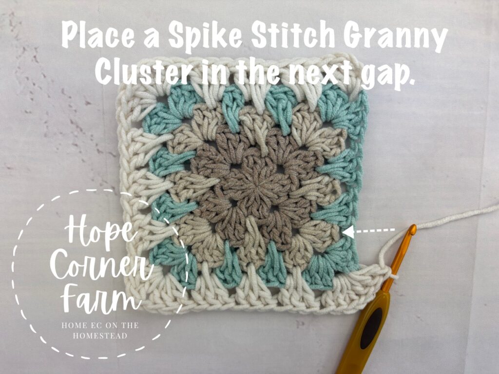 Granny Spike Stitch Cluster in this space