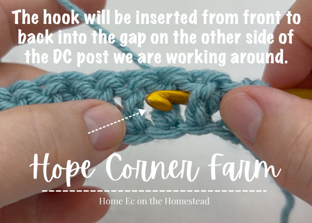 Where to insert the crochet hook