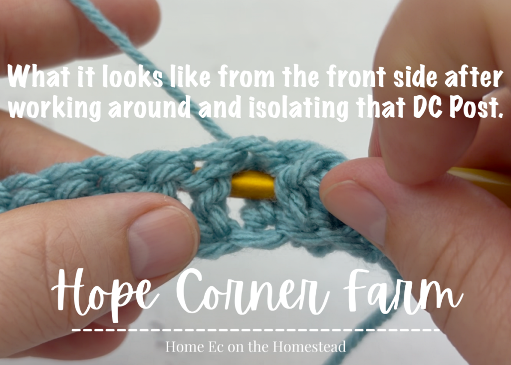Isolating the double crochet post