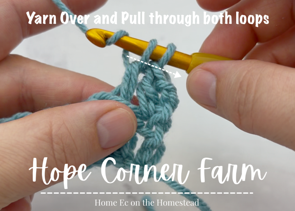 Yarn Over and pull through both loops on the crochet hook